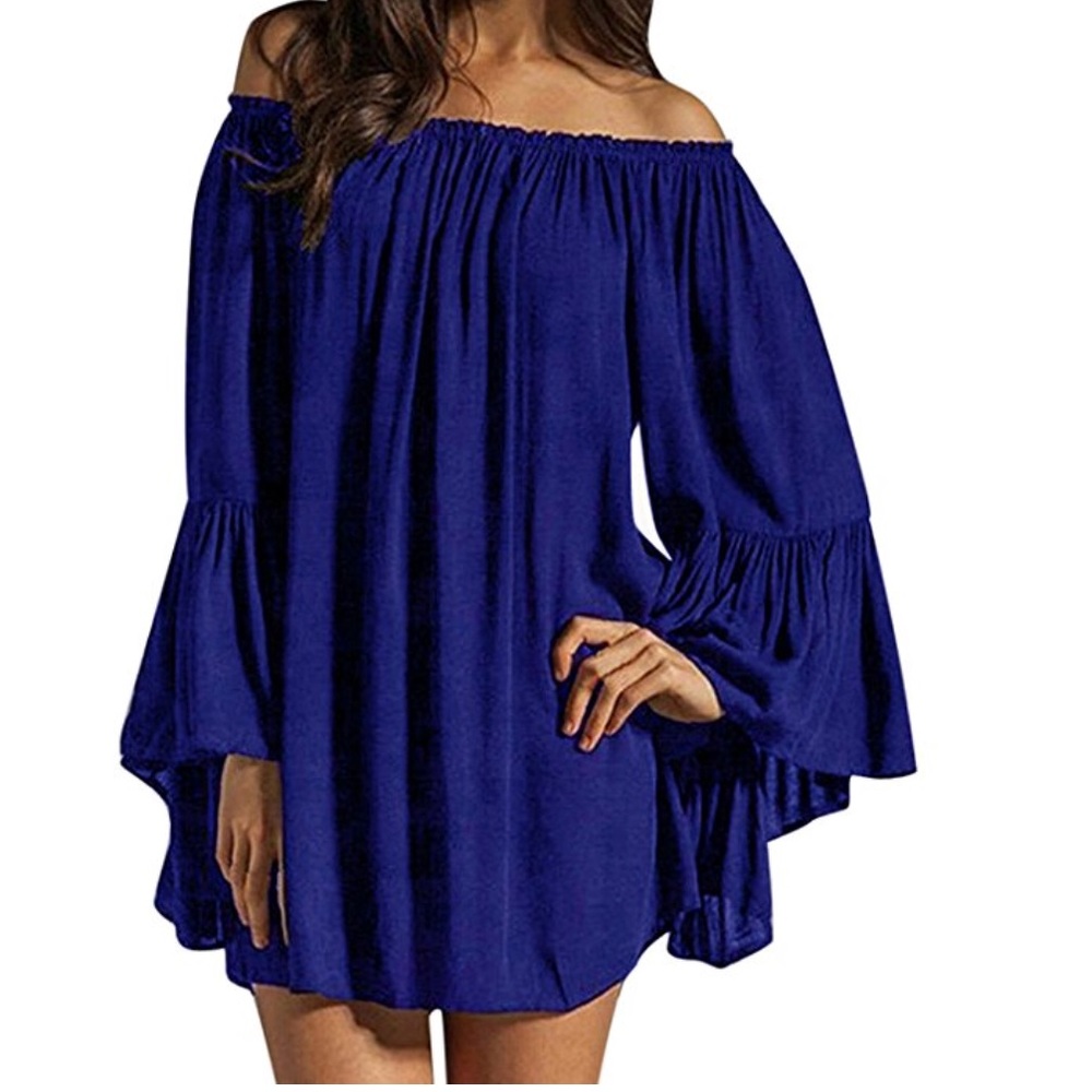 Beautiful women sexy off shoulder mini dress - Picture 1 of 8
